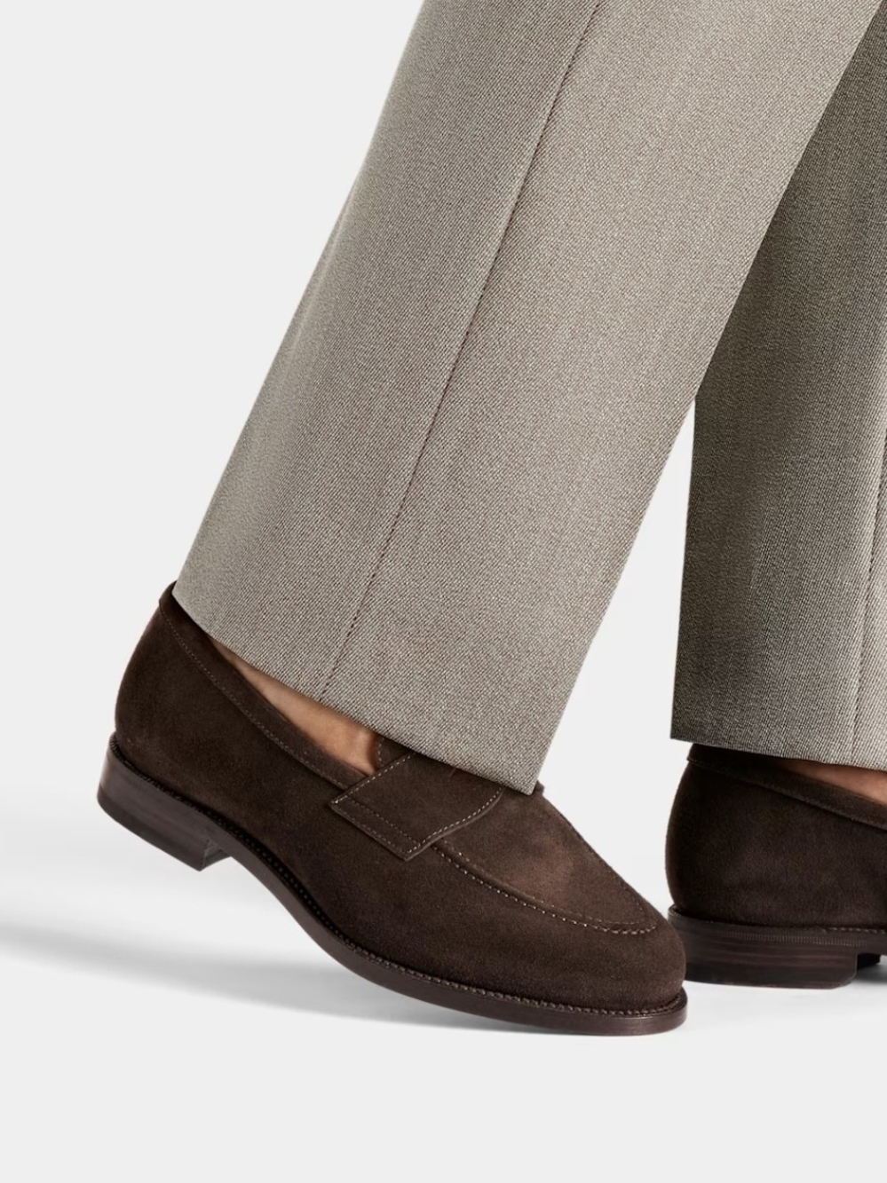 Suitsupply Dark Brown Suede Penny Loafers Men's Size 42/8/9